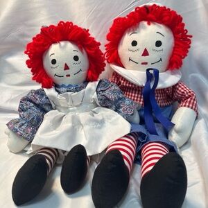 Raggedy Ann 15” & Andy 20” Dolls